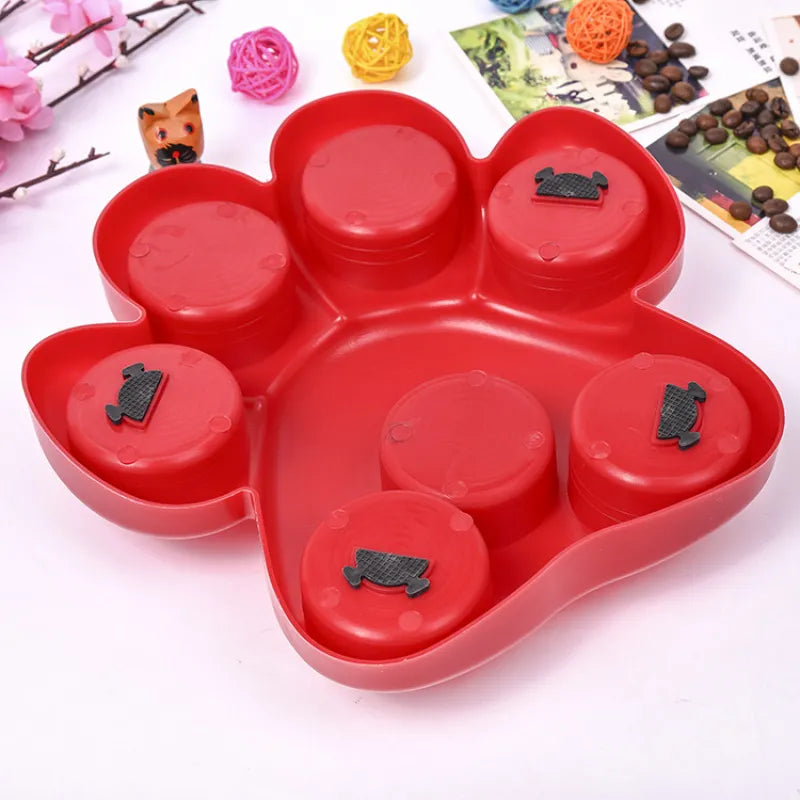 Dog Toy Feeding Station with Paw Print Design – Interactive Toy for Dogs for Mental Stimulation