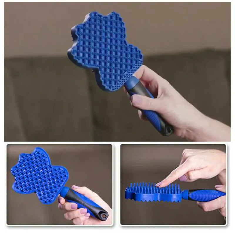 Multifunctional Silicone Dog Brush with Massage Function for Gentle Grooming