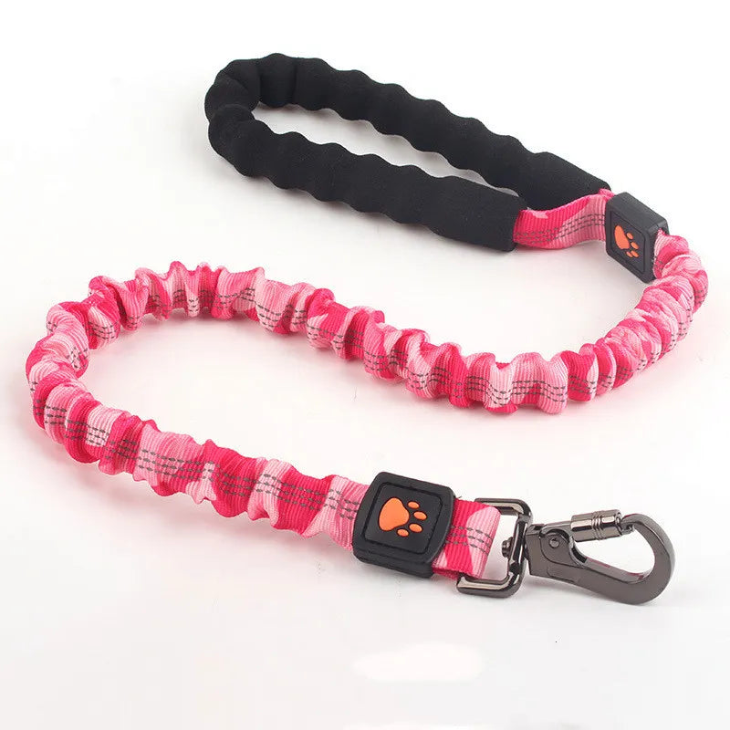 Elastic Dog Leash with Shock Absorber - Adjustable Nylon Leash for Dogs