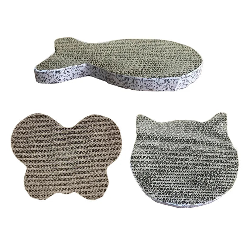 Fruit and Animal-Shaped Scratching Mat – Corrugated Cardboard Cat Scratcher
