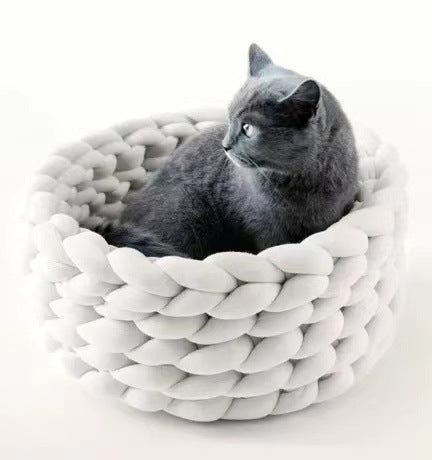 Handwoven Cat Basket