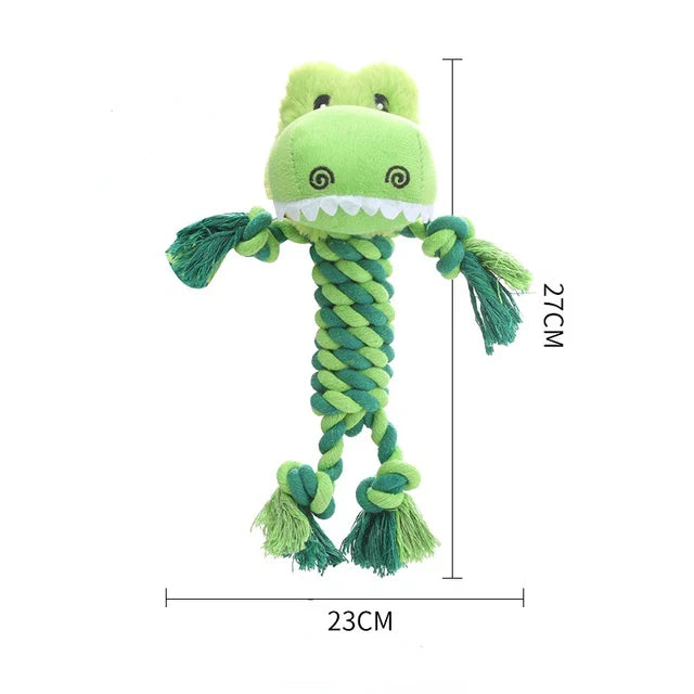 Durable Dog Toy with Plush Head