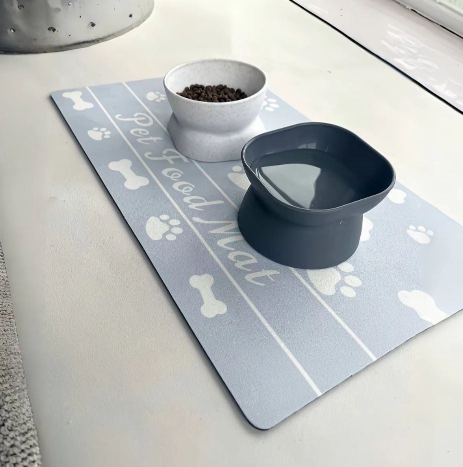 Waterproof Pet Feeding Mat - Non-Slip and Easy to Clean Feeding Mat for Dogs and Cats