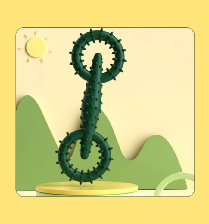 Dog Teething Ring Toy - Tooth Cleaning and Chewing Fun
