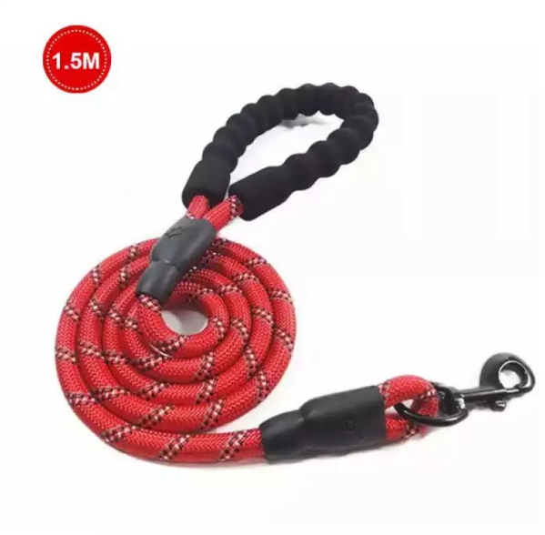 Adjustable Nylon Dog Leash with Padded Handle – Durable and Non-Slip Design