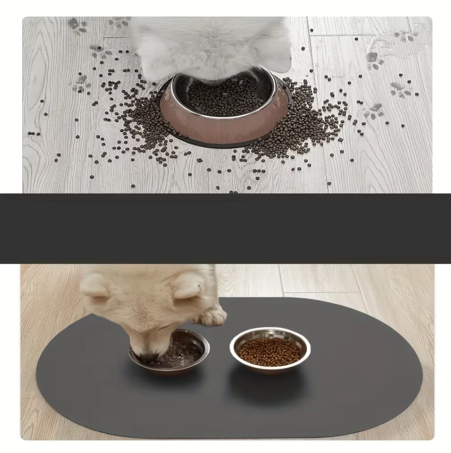 Silicone Pet Food Mat - Waterproof and Non-Slip Mat for Dogs and Cats