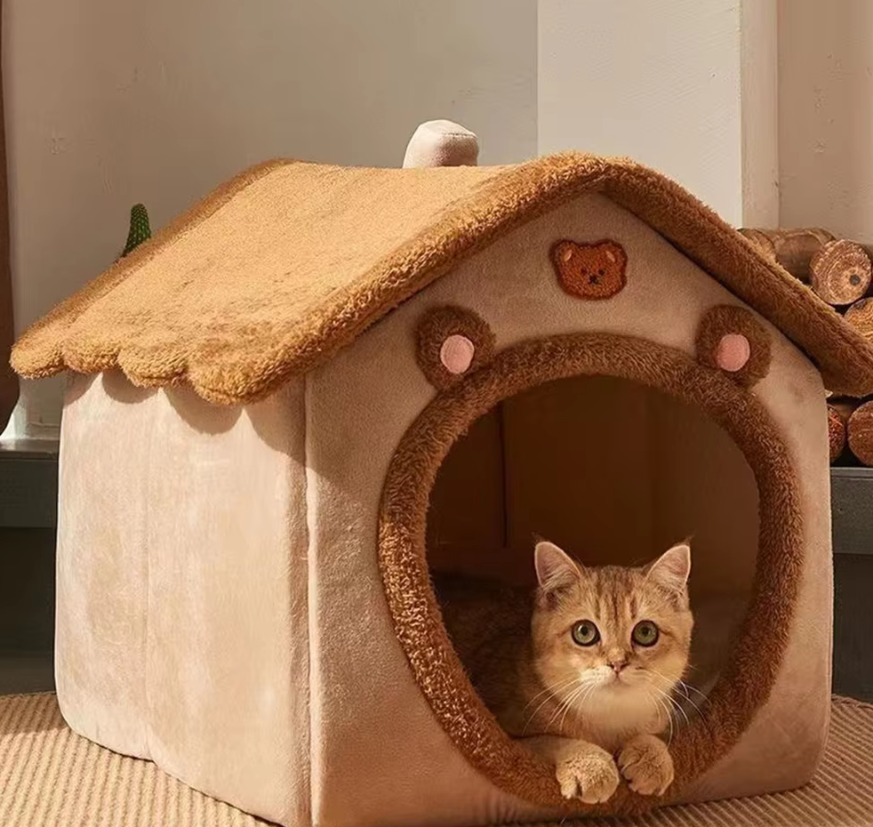 The Comfortable Pet House – Soft and Heated Bed for Cats and Dogs with a Cozy Design