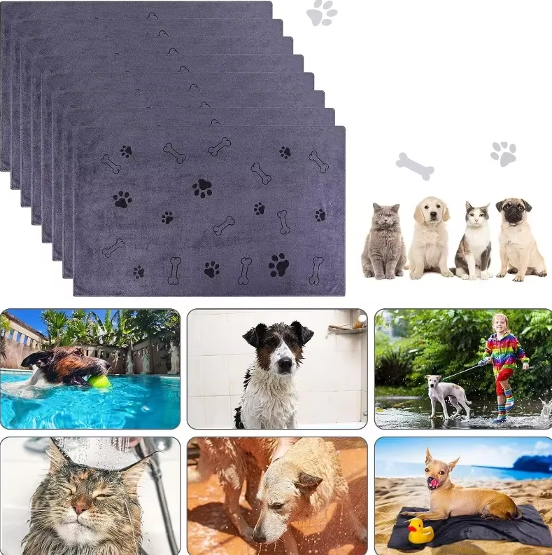 Super Absorbent Towel for Dogs – Soft, Quick-Drying Microfiber Towel for Dogs and Cats