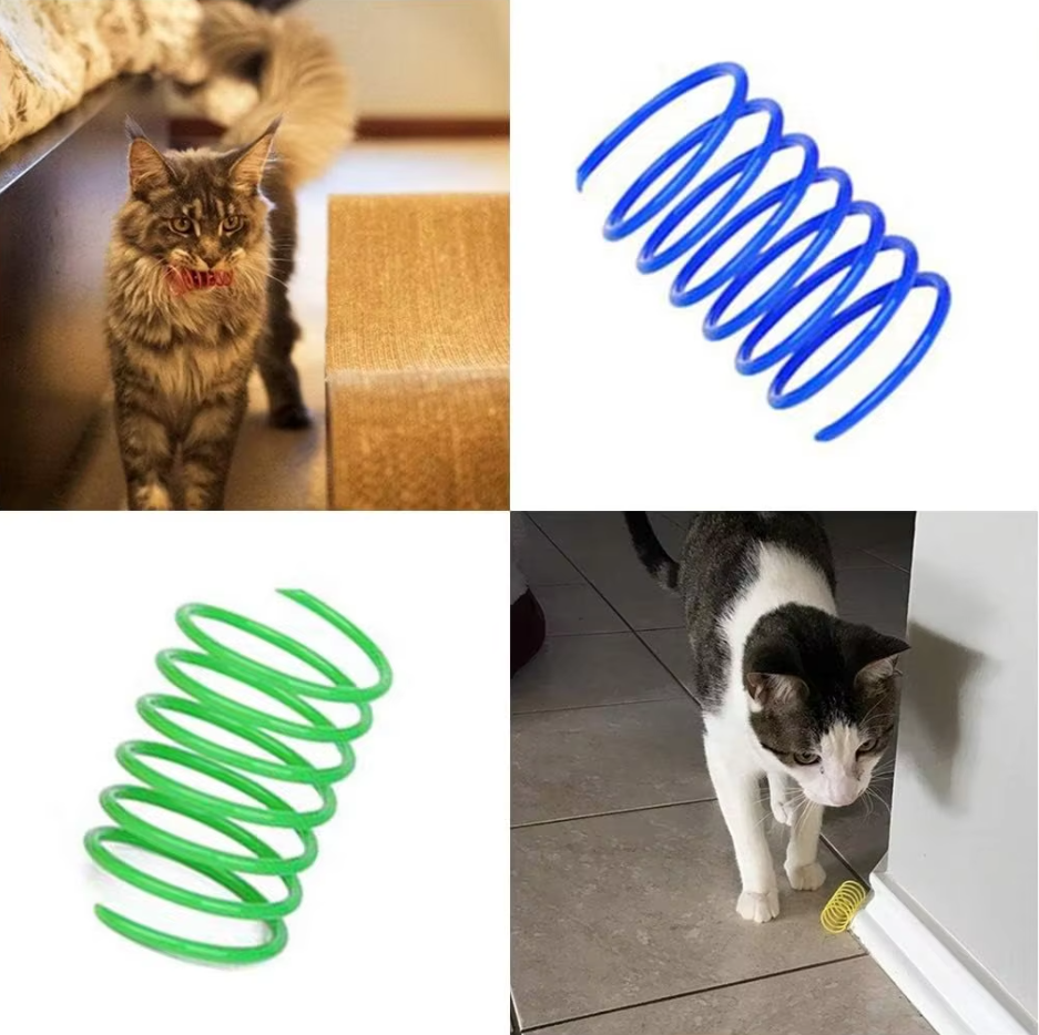 Multicolored Spiral Springs - Interactive Fun for Cats