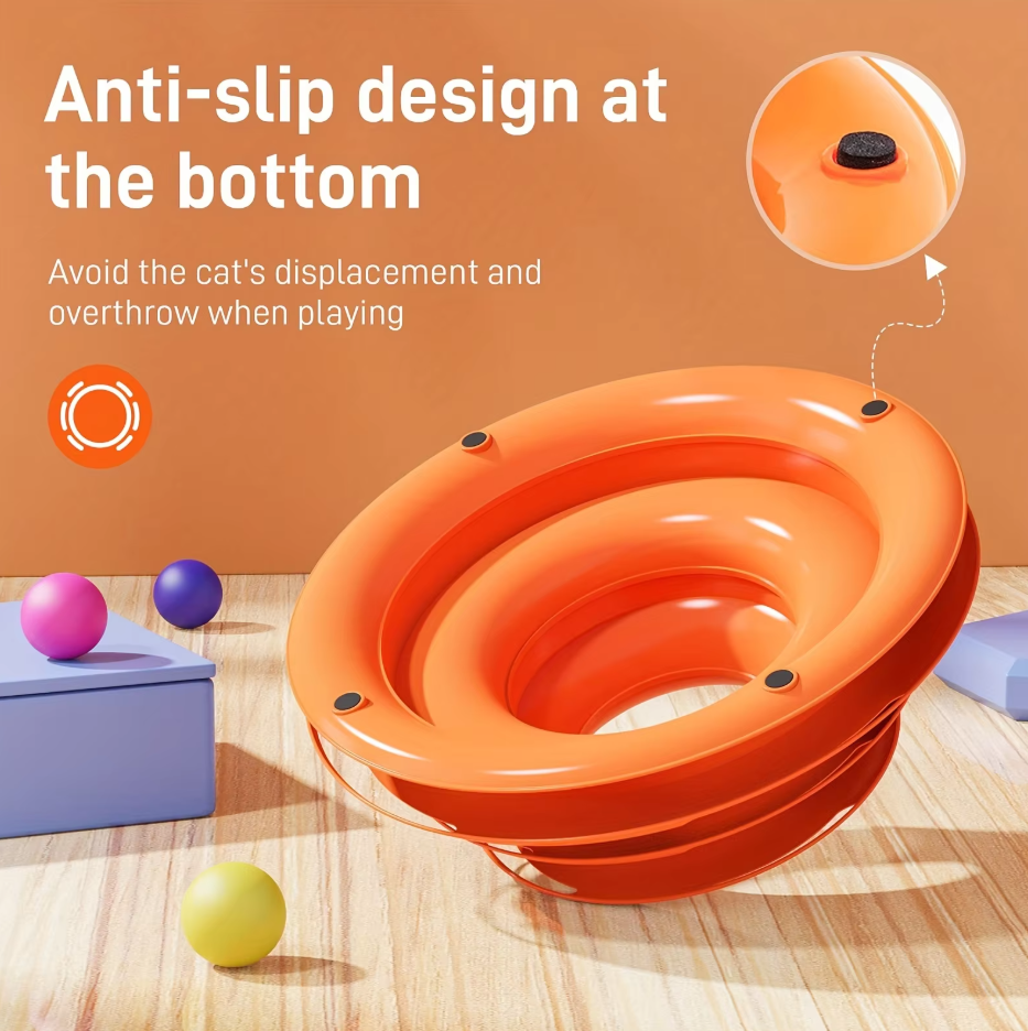 3-Level Cat Toy with Balls - Play Tower