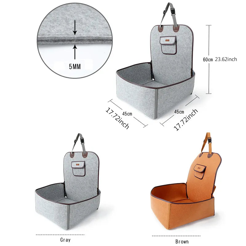 Car Dog Seat – Comfortable and Safe Dog Seat for the Car with Safety Strap