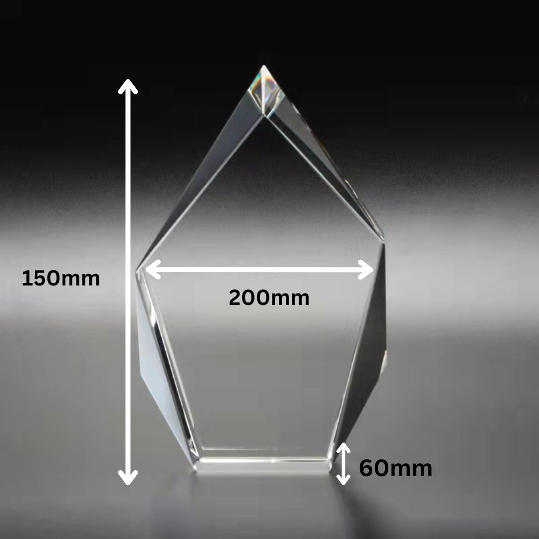 Custom 2D/3D Crystal Souvenir in the Shape of a Gemstone with Laser Engraving
