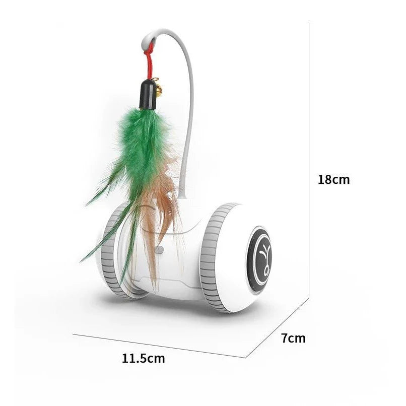 Interactive Cat Toy with Feathers - Robot Toy for Cats