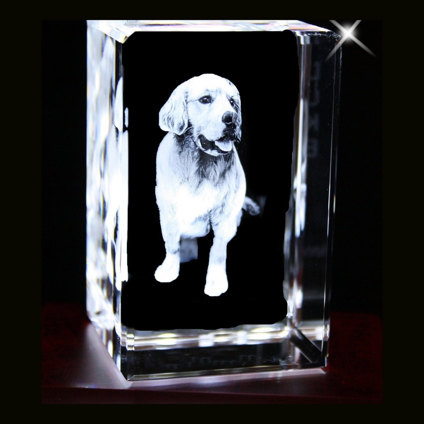 Custom 2D/3D Crystal Souvenir in the Shape of a Cube with Laser Engraving