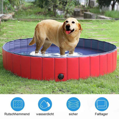 Foldable Dog Pool for Garden and Outdoors