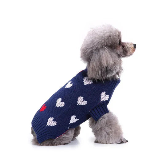 Christmas Dog Jumper with Snowflakes