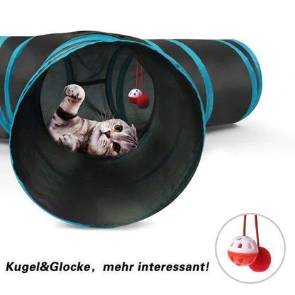 Bequee 3-Way Foldable Tunnel for Pets