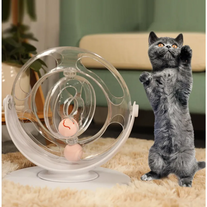 Interactive Cat Toy with Rotating Balls and 360° Movement