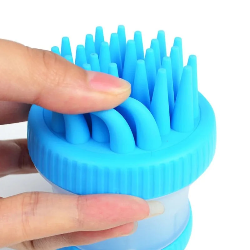 Silicone Brush for Pet Coat Care - Bathing Massage Brush for Dogs and Cats