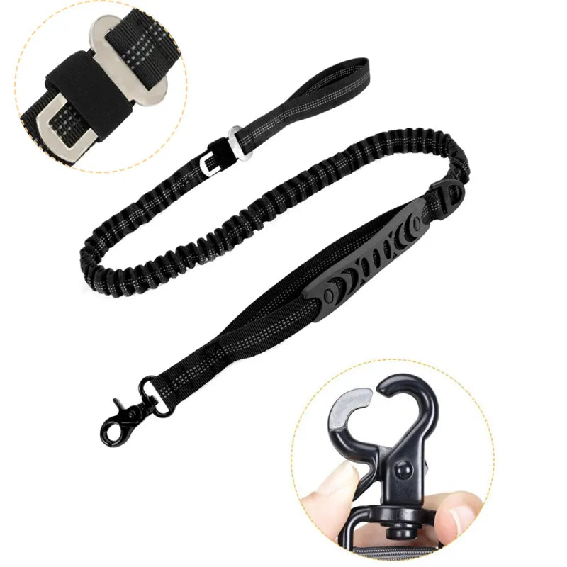 Elastic Dog Leash with Shock Absorber - Shock-Absorbing Leash for Walks