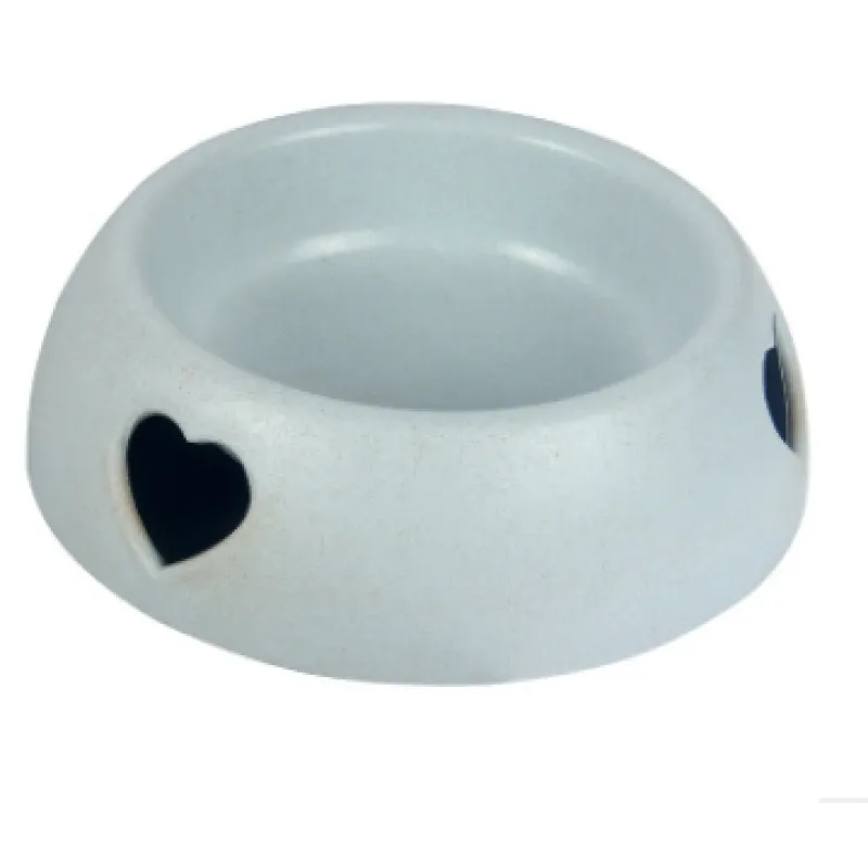 Dog Bowl Made from Natural Material – Food and Water Bowl with Heart Design
