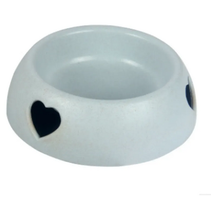 Dog Bowl Made from Natural Material – Food and Water Bowl with Heart Design