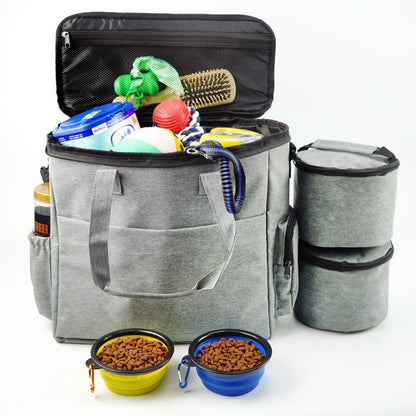 Multifunctional Travel Bag for Dogs - Practical Storage for Food, Toys, and Accessories