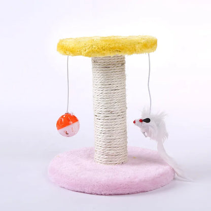 Cat Tree with Toys - Scratching Post with Interactive Ball and Mouse