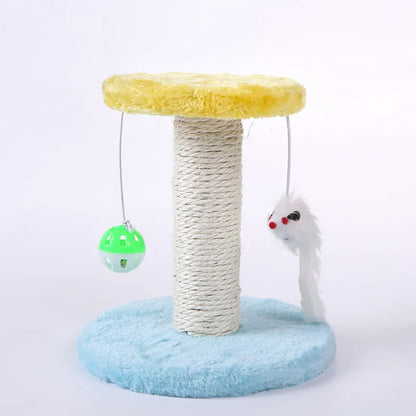Cat Tree with Toys - Scratching Post with Interactive Ball and Mouse