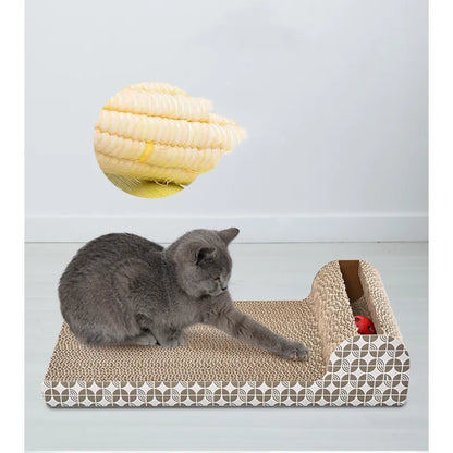 Cat Scratching Board with Toys - Scratching Mat for Cats to Sharpen Claws and Play