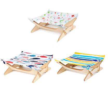 Wooden Cat Bed Covered with Fabric – Comfortable Resting Place for Cats