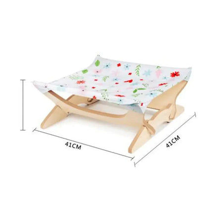 Wooden Cat Bed Covered with Fabric – Comfortable Resting Place for Cats