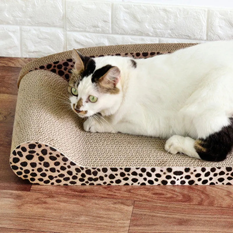 Leopard-Design Cat Scratching Mat and Resting Surface – Stable and Comfortable