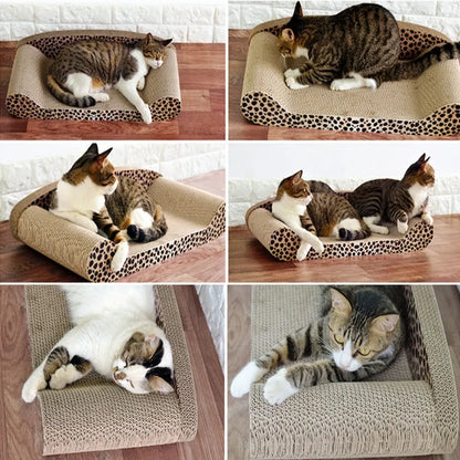 Leopard-Design Cat Scratching Mat and Resting Surface – Stable and Comfortable