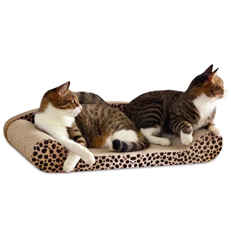 Leopard-Design Cat Scratching Mat and Resting Surface – Stable and Comfortable