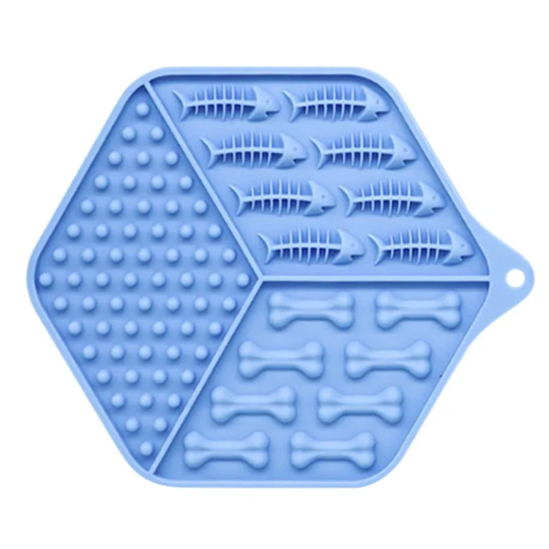 Silicone Food Mat for Dogs and Cats - Non-Slip Licking Mat for Meals and Snacks