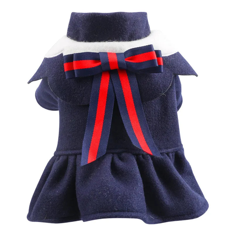 Red Dog Coat with Elegant Collar - Soft and Comfortable for Small Dogs
