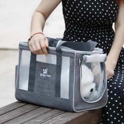 Transparent Pet Carrier Bag - Sturdy and Comfortable Carrier for Cats and Small Dogs