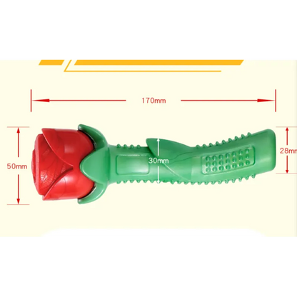 Rose-Shaped Dog Toy – Chew Stick for Dental Hygiene and Fun Made from Durable Rubber