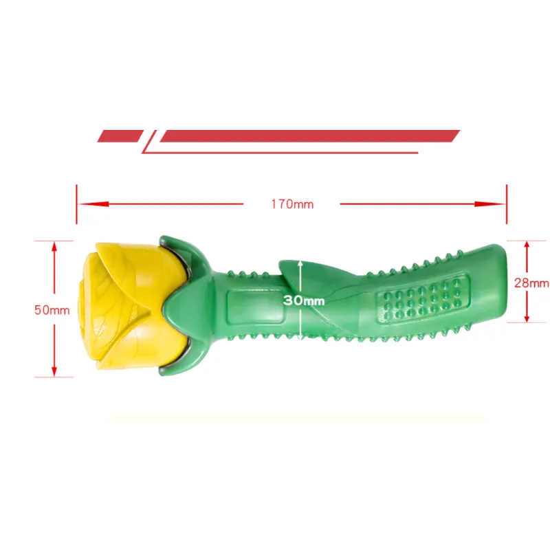 Rose-Shaped Dog Toy – Chew Stick for Dental Hygiene and Fun Made from Durable Rubber