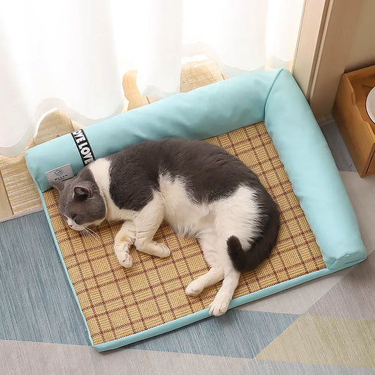 Soft Edged Corner Dog Bed - Comfortable Bed for Small Dogs and Cats