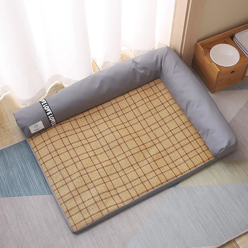 Soft Edged Corner Dog Bed - Comfortable Bed for Small Dogs and Cats