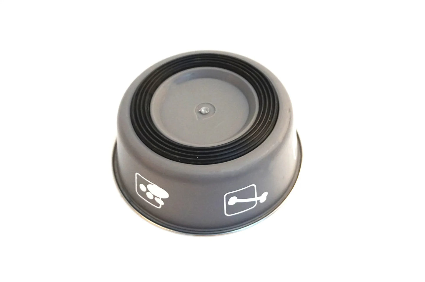 Stainless Steel Bowl with Grey Plastic Rim