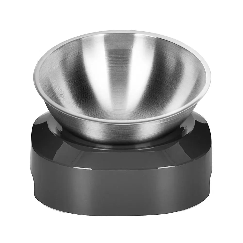 Double Cat Bowl in Stainless Steel with Stand