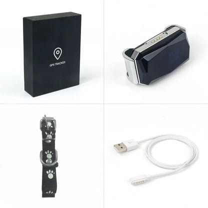 Rechargeable GPS Tracker for Dogs with Collar and USB