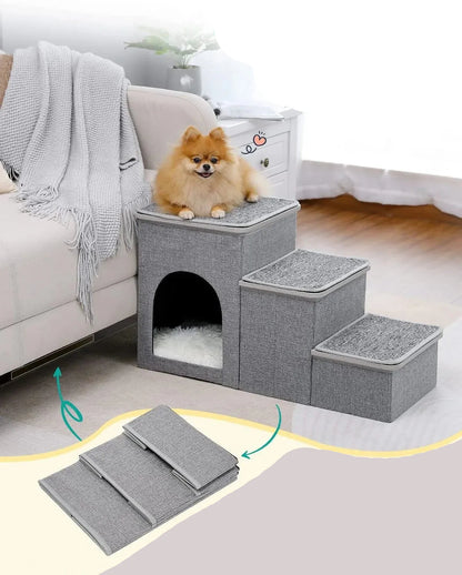 Pet Stairs and Ramp - Stable and Foldable, for Dogs and Cats