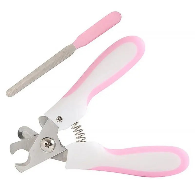 Pet Nail Scissors with Safety Lock and File
