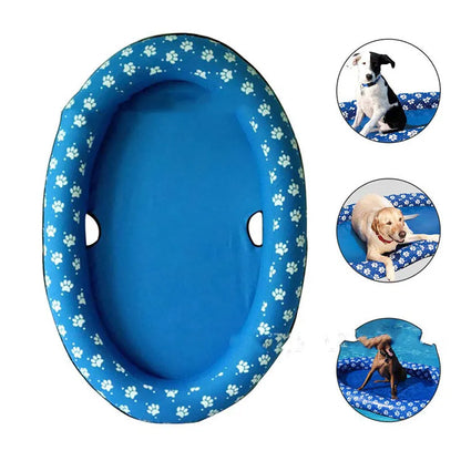 Dog Bathtub – Inflatable Pet Bath with Floral Pattern for Indoor and Outdoor Use