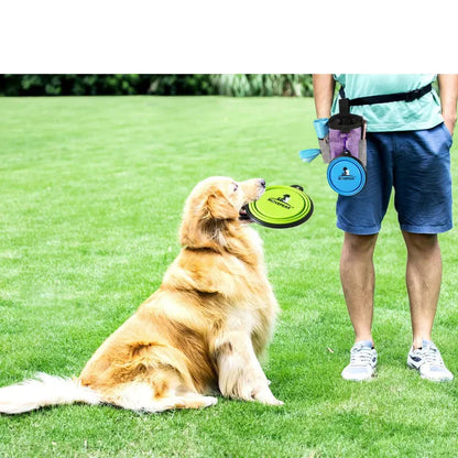 Dog Bag with Collapsible Bowl - Portable Bag for Snacks and Accessories