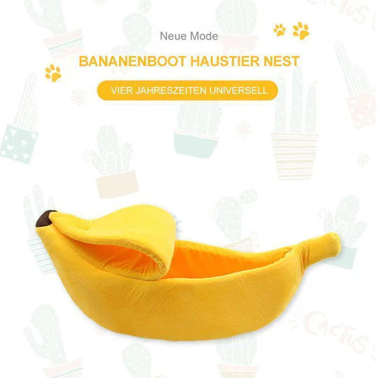 Banana-Shaped Pet Bed